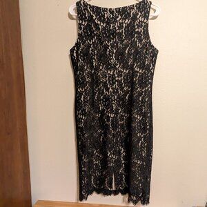 Ann Taylor black lace sheath dress size 12P